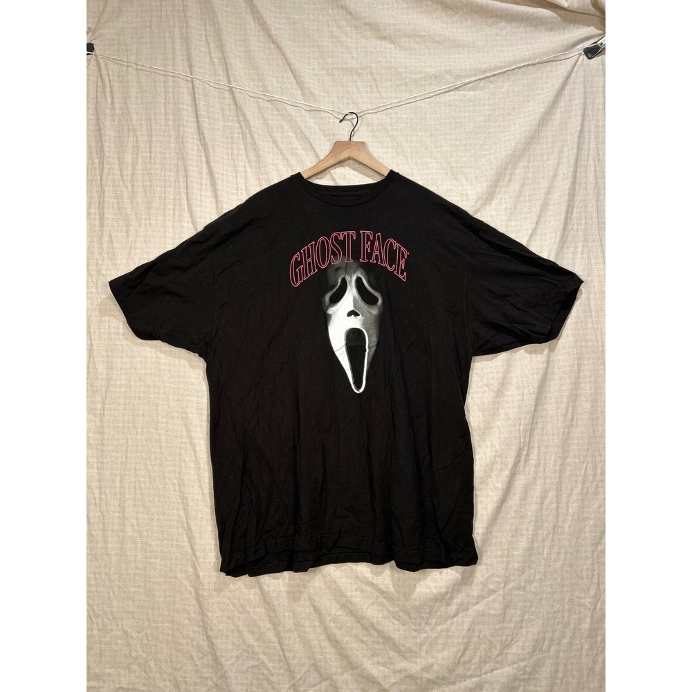 Ghost Face Scream Horror Movie Graphic T-Shirt Black Pink 3XL‎ Cotton #2129